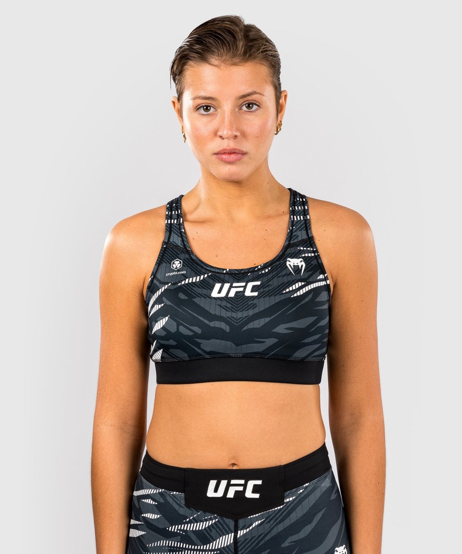 ufc fusion by venum authentic fight night women sports bra - black