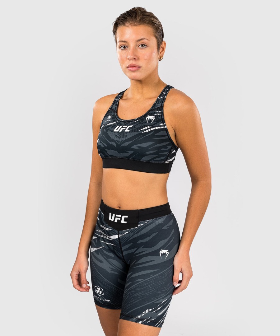 ufc fusion by venum authentic fight night women sports bra - black