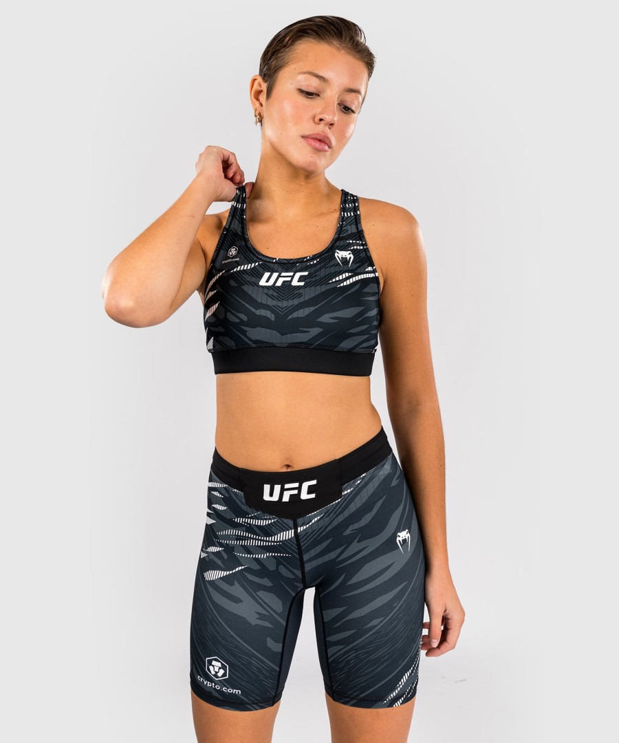 ufc fusion by venum authentic fight night women sports bra - black