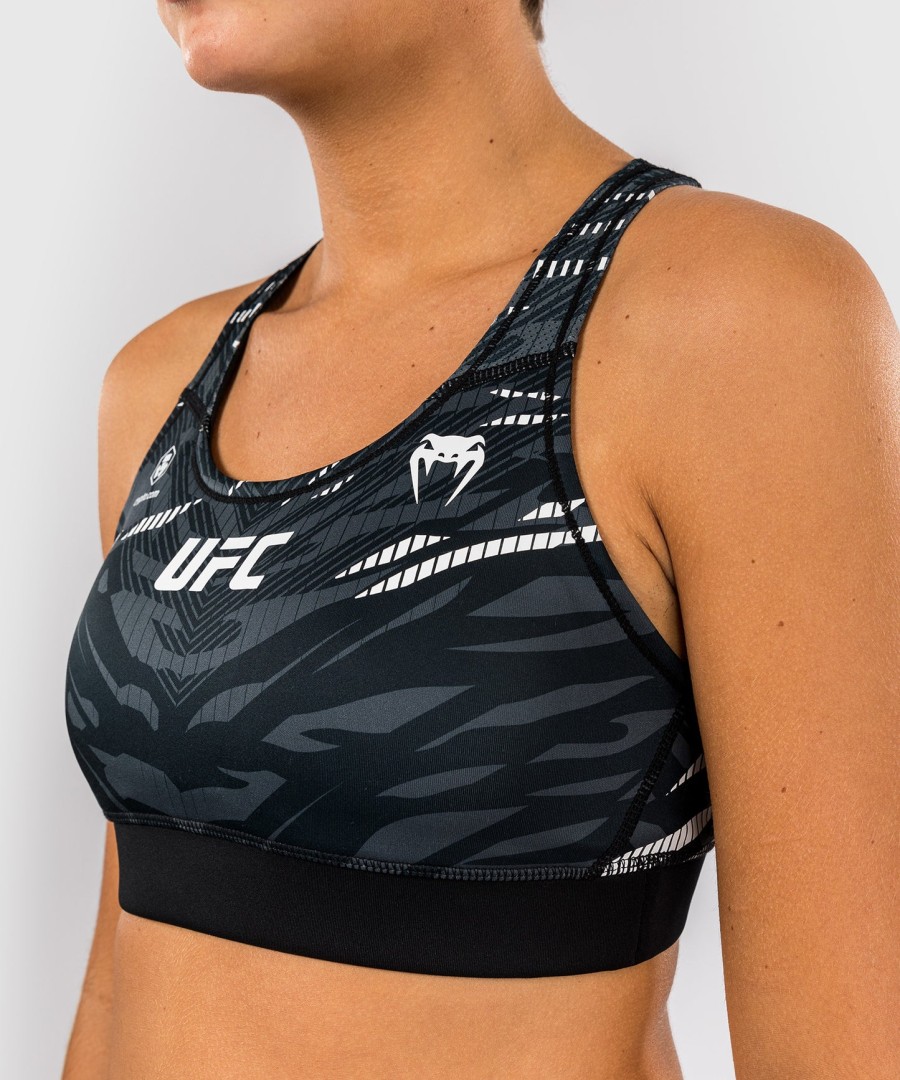 ufc fusion by venum authentic fight night women sports bra - black