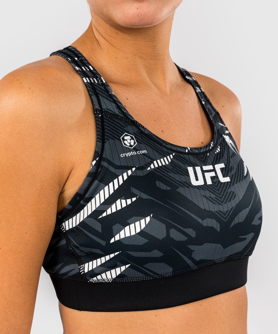 ufc fusion by venum authentic fight night women sports bra - black