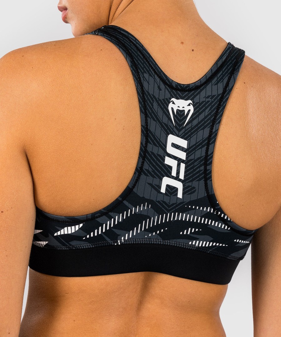 ufc fusion by venum authentic fight night women sports bra - black