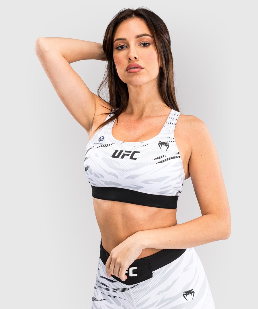 ufc fusion by venum authentic fight night women sports bra - white