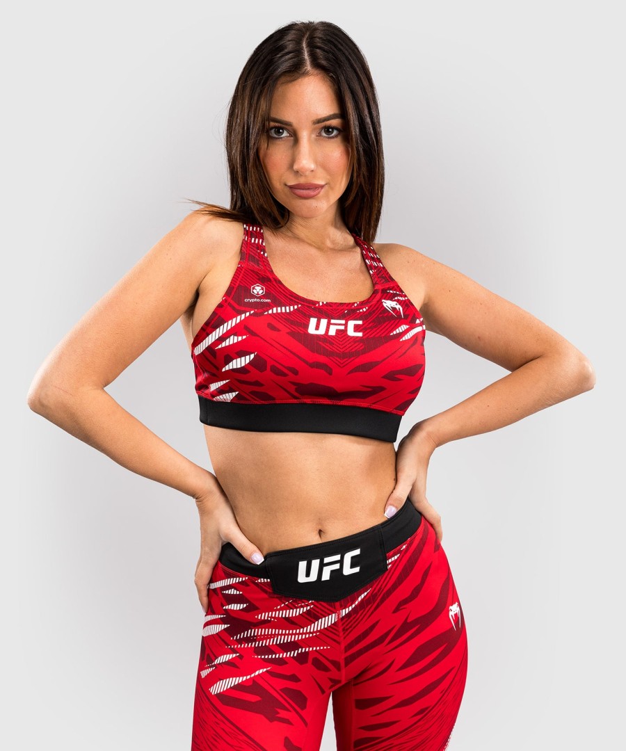ufc fusion by venum authentic fight night women sports bra - red