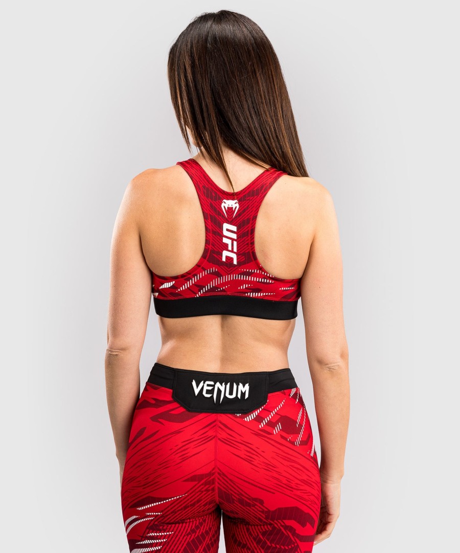 ufc fusion by venum authentic fight night women sports bra - red