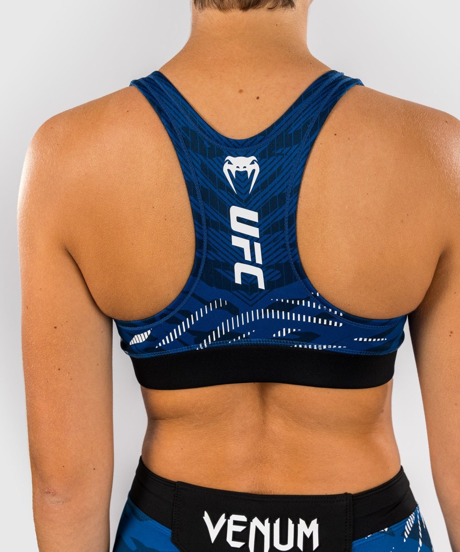 ufc fusion by venum authentic fight night women sports bra - blue