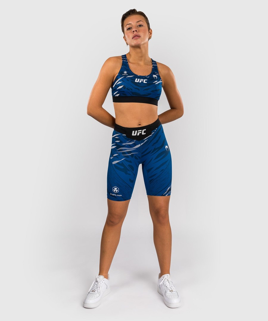ufc fusion by venum authentic fight night women sports bra - blue