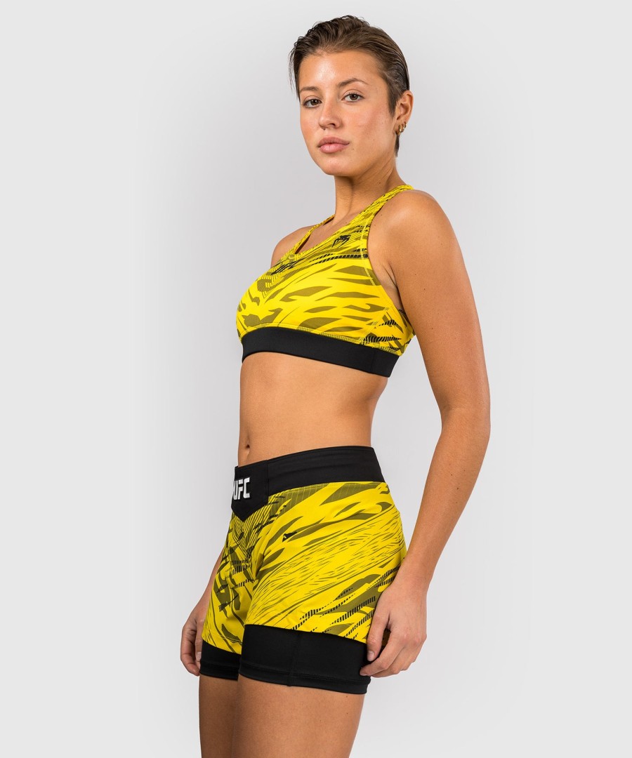 ufc fusion by venum authentic fight night women sports bra - yellow