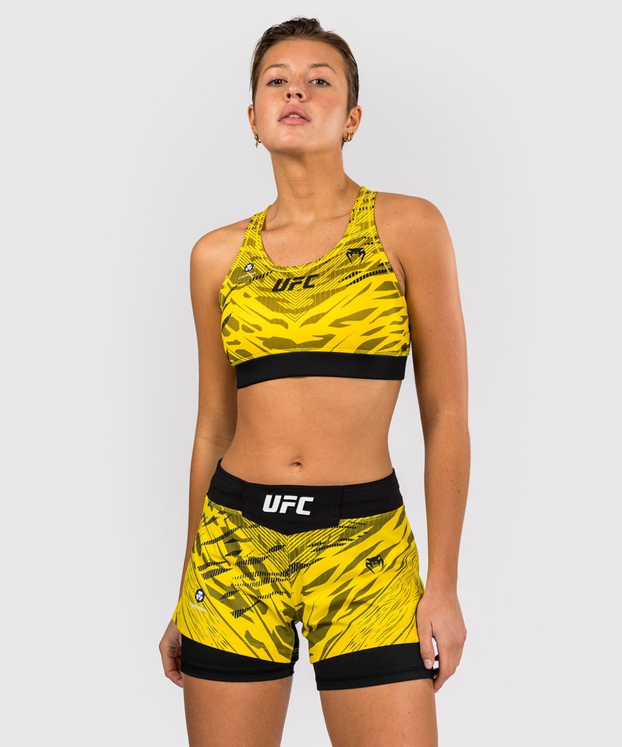 ufc fusion by venum authentic fight night women sports bra - yellow