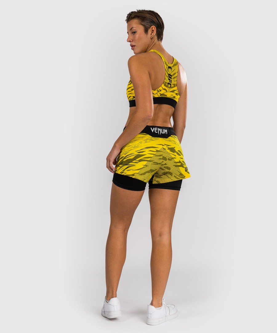 ufc fusion by venum authentic fight night women sports bra - yellow