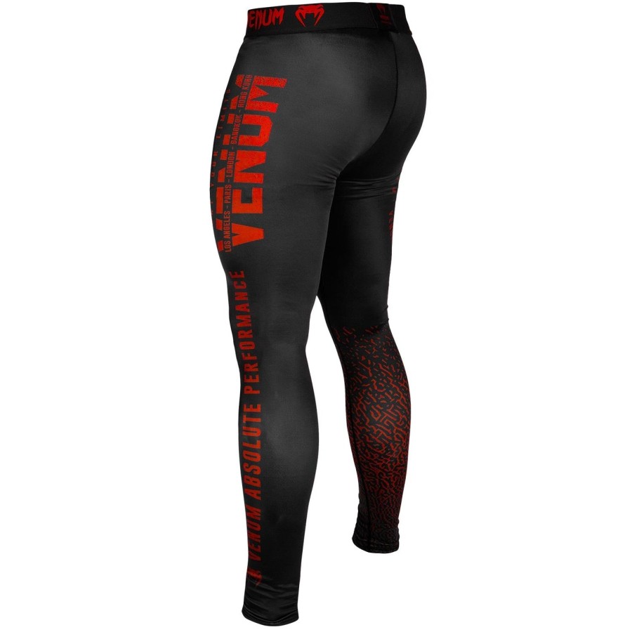 venum signature compression tights - blackred
