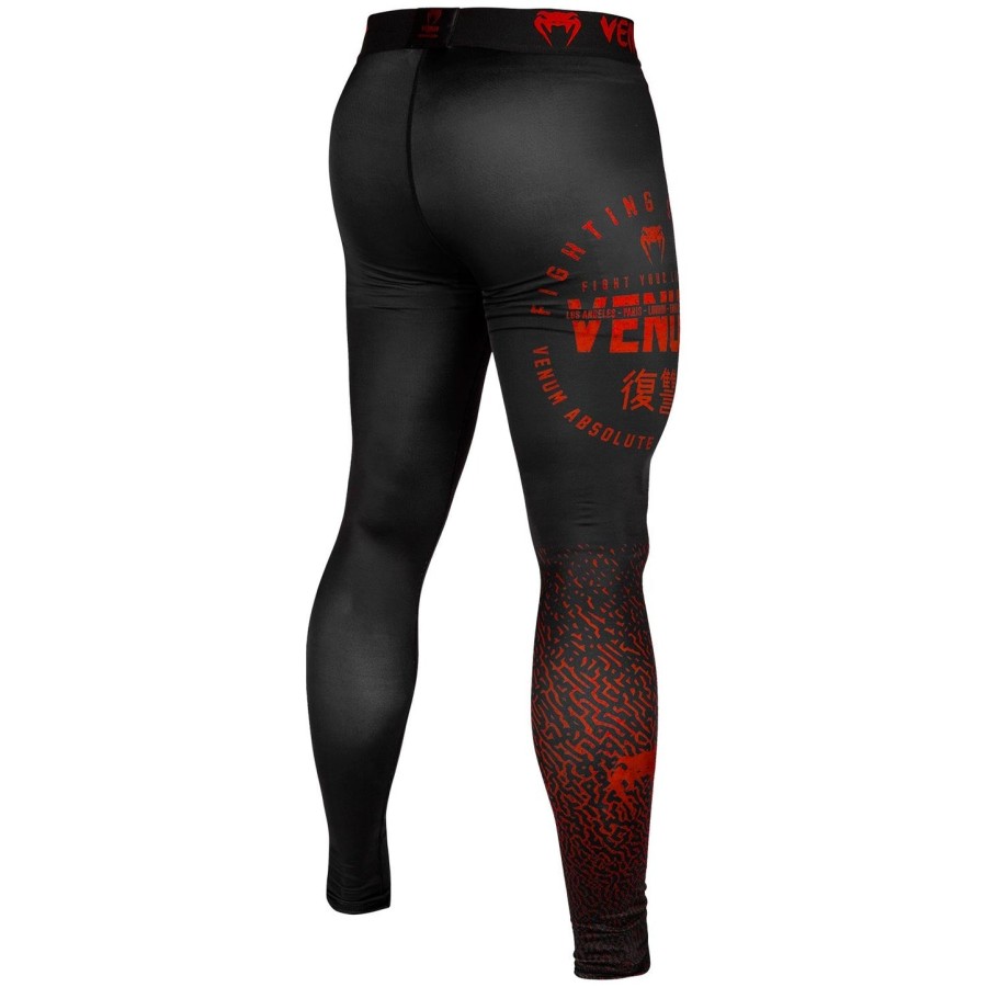 venum signature compression tights - blackred