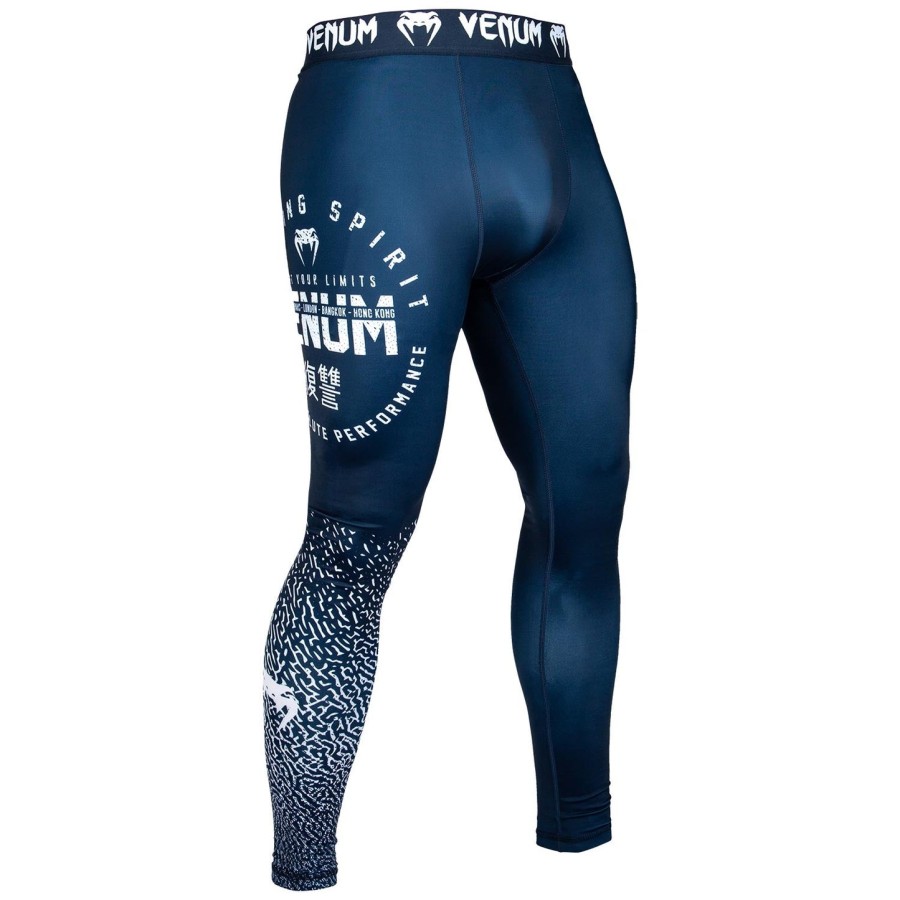 venum signature compression tights - navy bluewhite