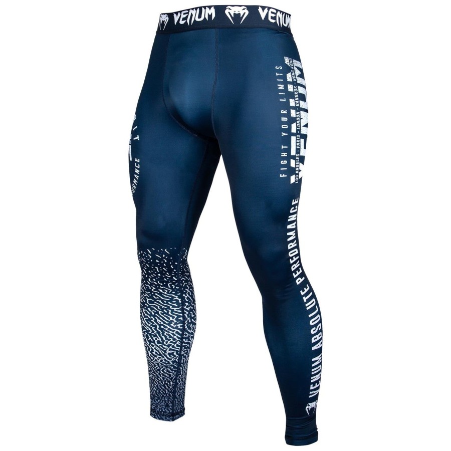 venum signature compression tights - navy bluewhite