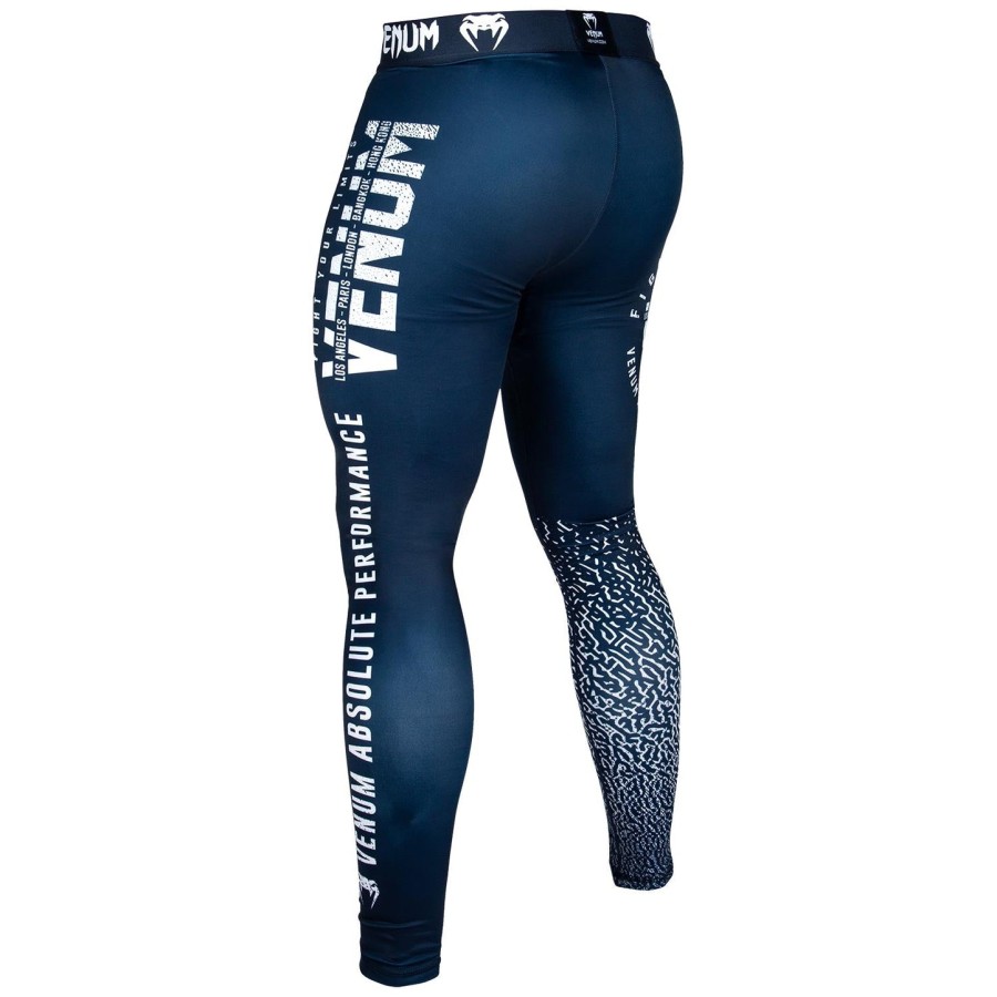 venum signature compression tights - navy bluewhite