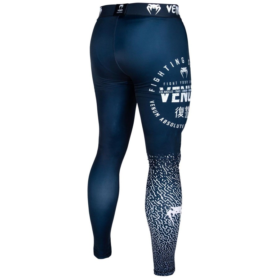 venum signature compression tights - navy bluewhite