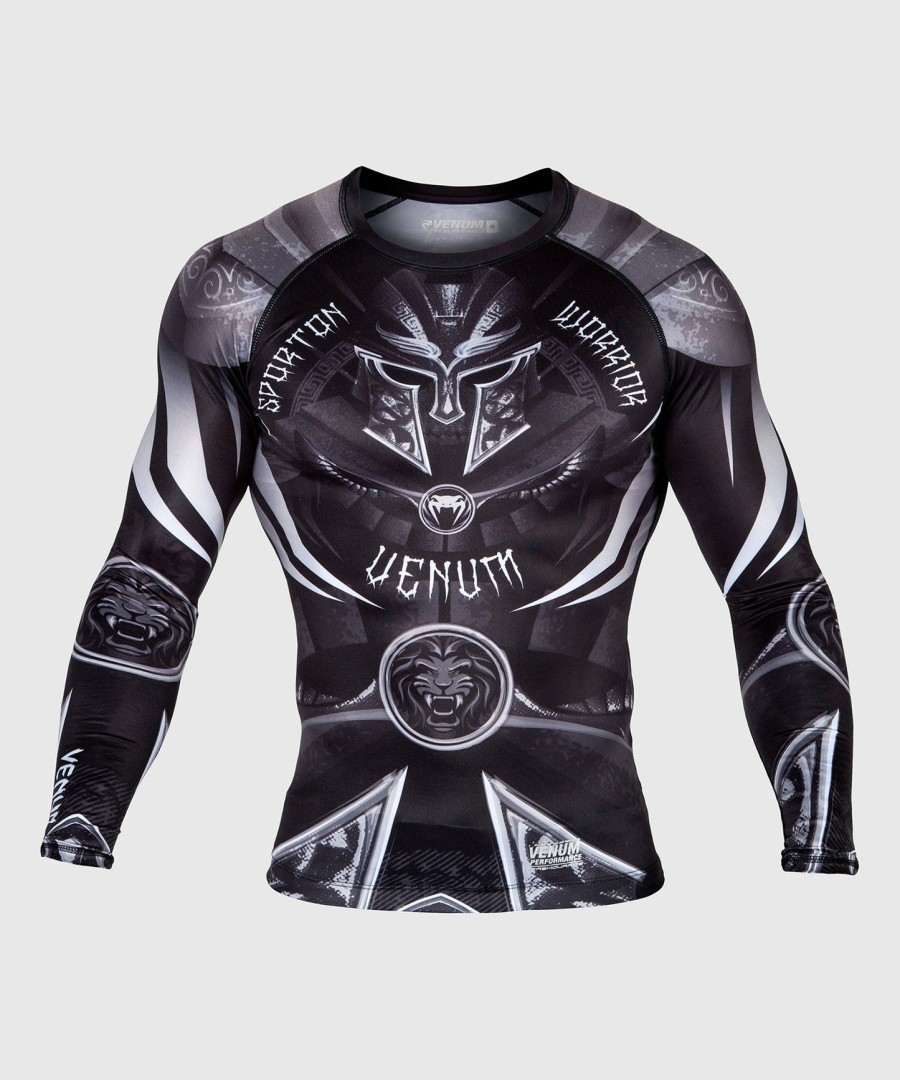 venum gladiator 3.0 rashguard - long sleeves - blackwhite