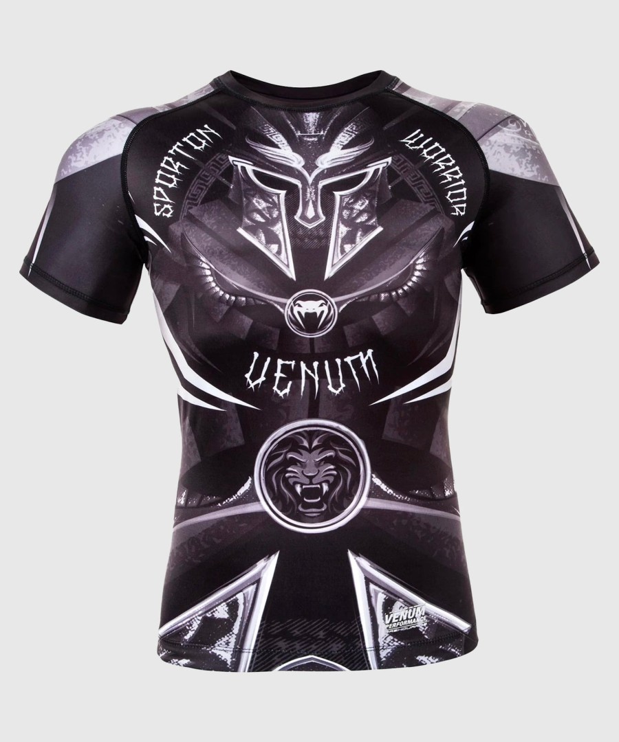 venum gladiator 3.0 rashguard - blackwhite - short sleeves