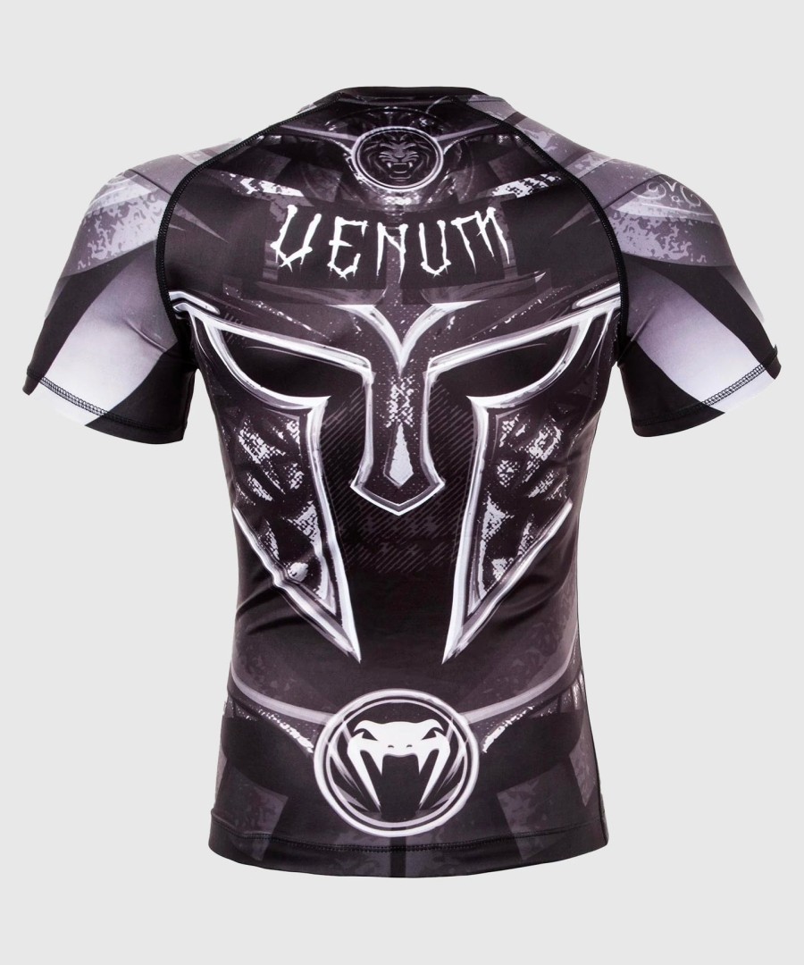 venum gladiator 3.0 rashguard - blackwhite - short sleeves