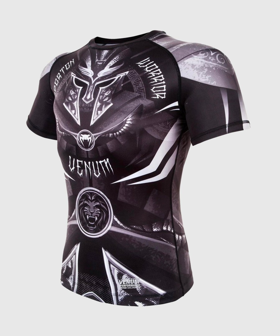 venum gladiator 3.0 rashguard - blackwhite - short sleeves