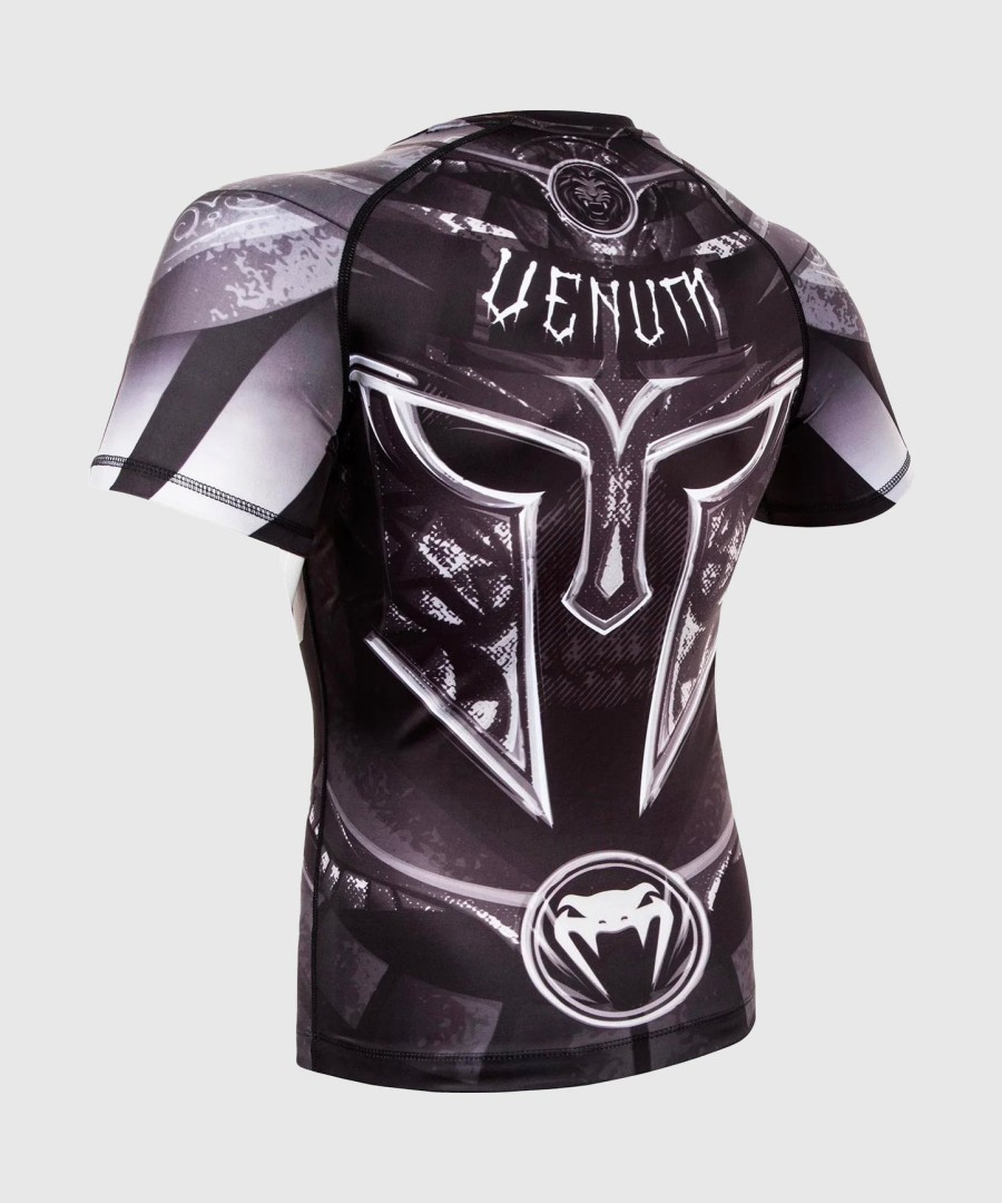 venum gladiator 3.0 rashguard - blackwhite - short sleeves