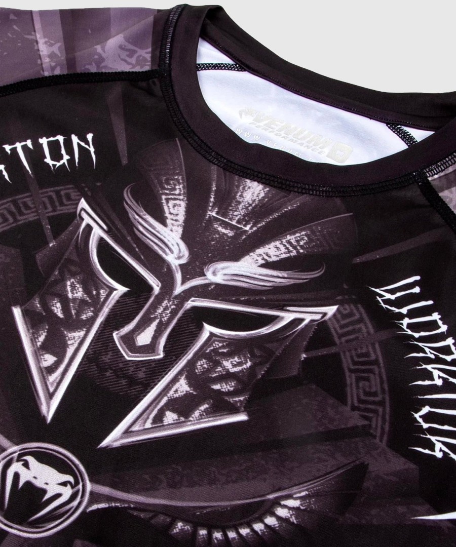 venum gladiator 3.0 rashguard - blackwhite - short sleeves