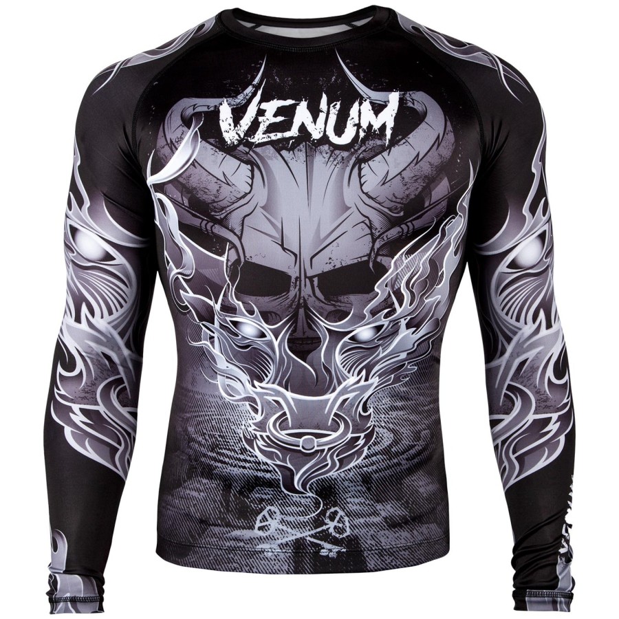 venum minotaurus rashguard - long sleeves - blackwhite