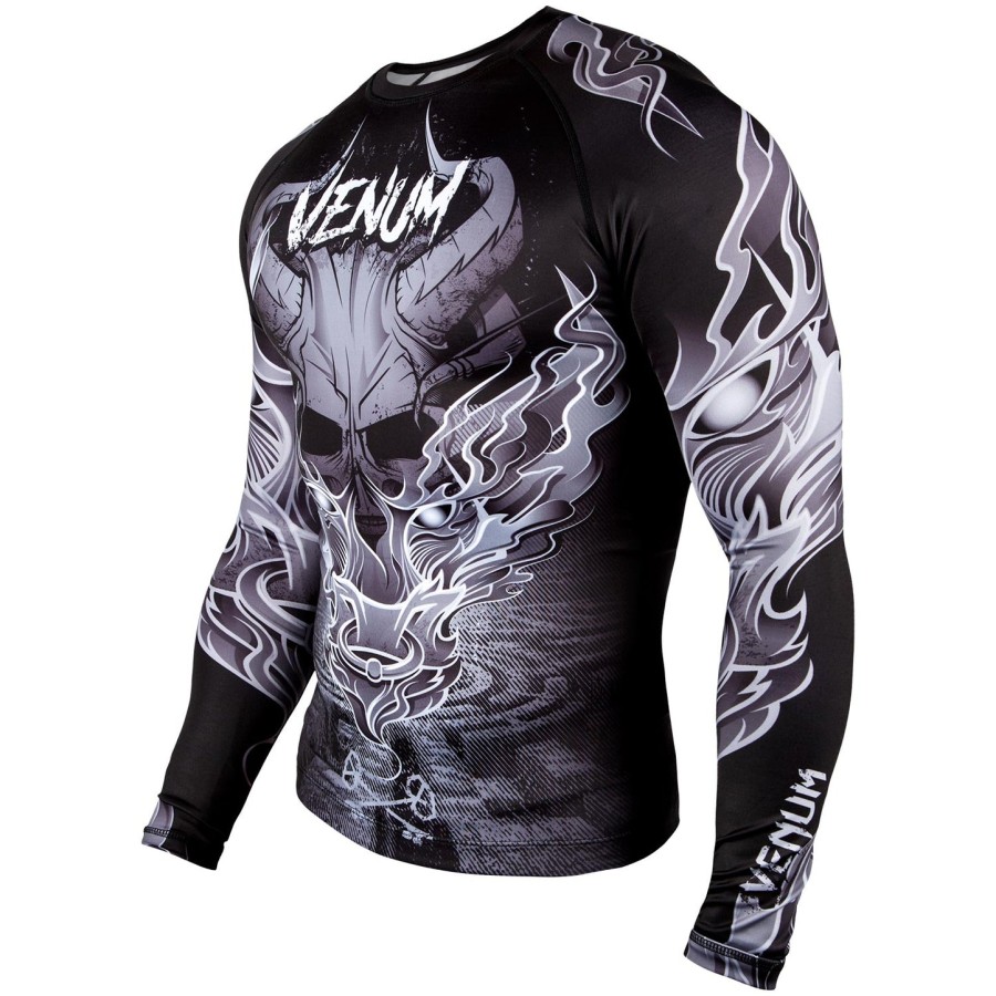 venum minotaurus rashguard - long sleeves - blackwhite