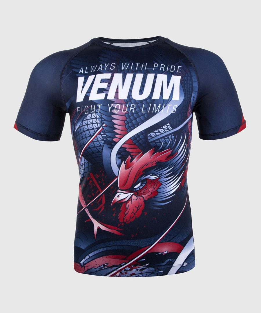 venum rooster rashguard - short sleeves - navy blueorange