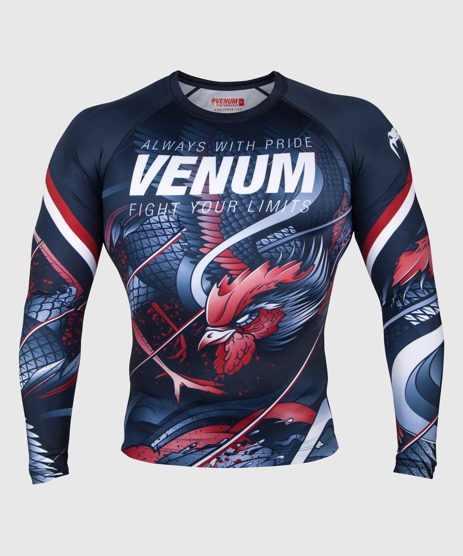 venum rooster rashguard - long sleeves - navy blueorange