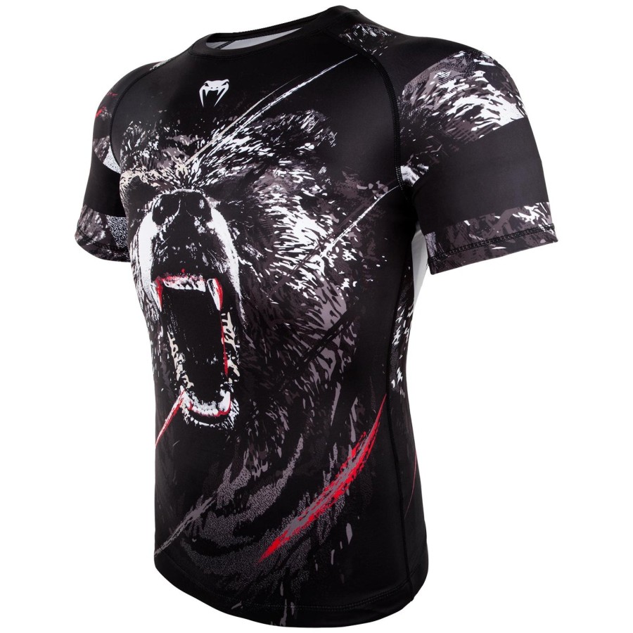 venum grizzli rashguard - short sleeves - blackwhite