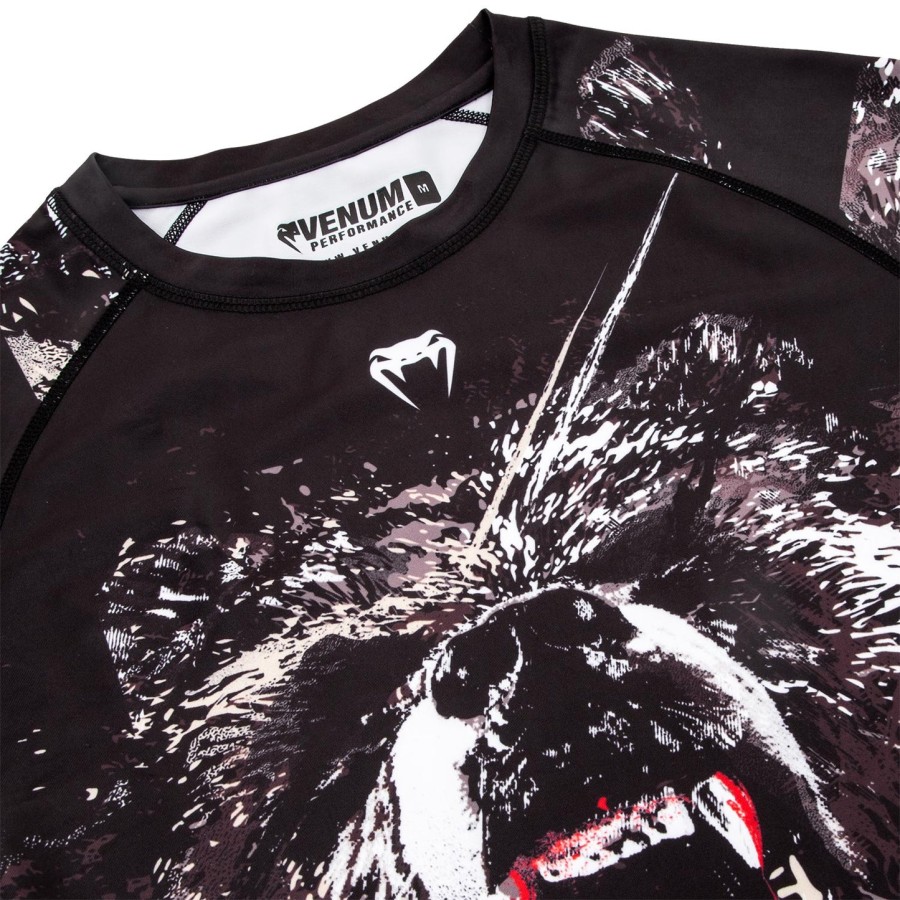 venum grizzli rashguard - short sleeves - blackwhite