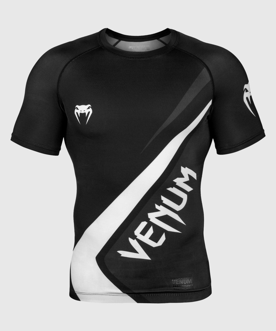 venum contender 4.0 rashguard - short sleeves - blackgrey-white
