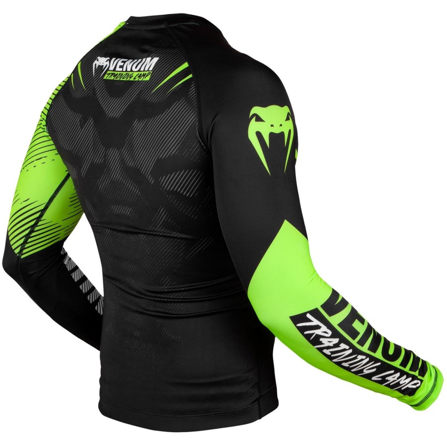 venum training camp 2.0 rashguard - long sleeves - blackneo yellow