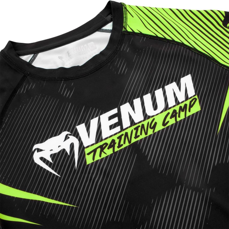 venum training camp 2.0 rashguard - long sleeves - blackneo yellow