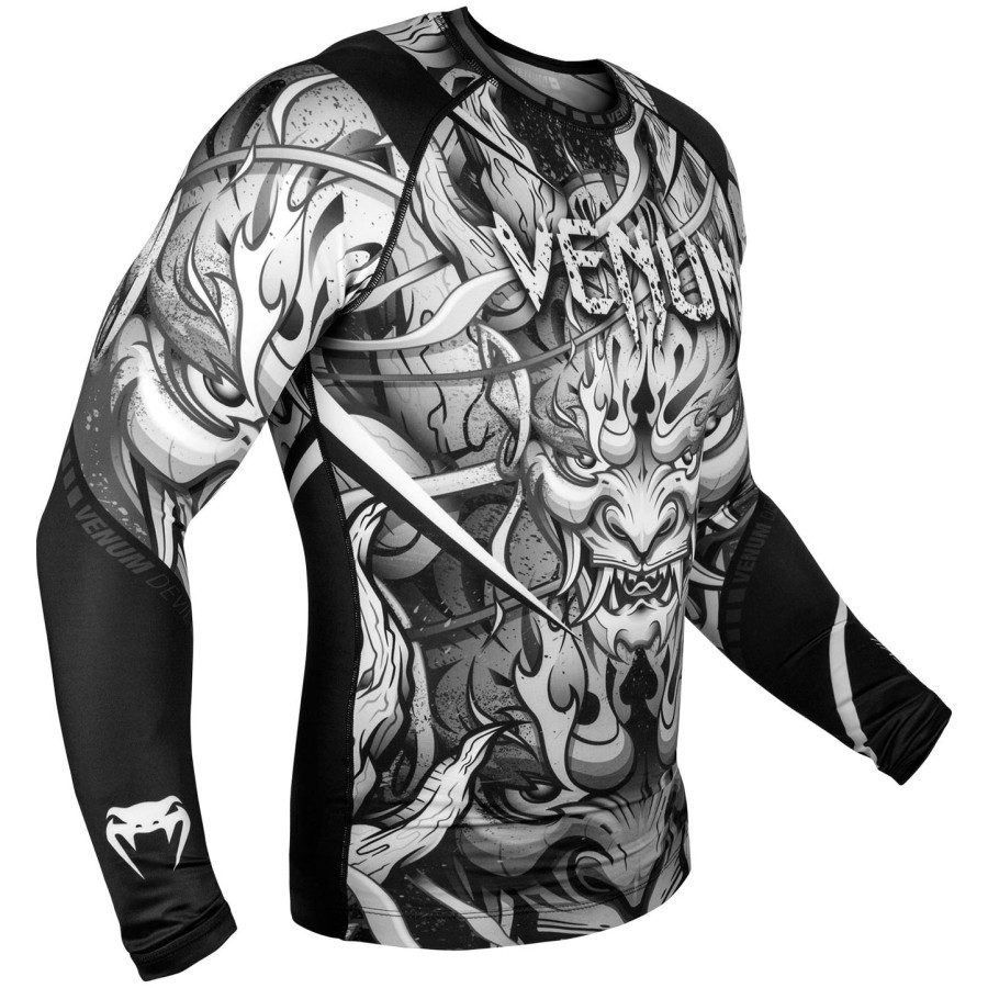 venum devil rashguard - long sleeves - whiteblack