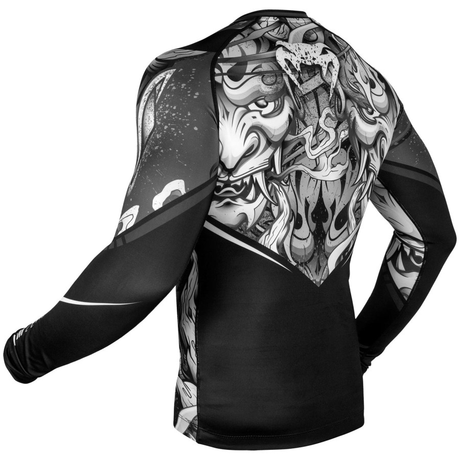 venum devil rashguard - long sleeves - whiteblack