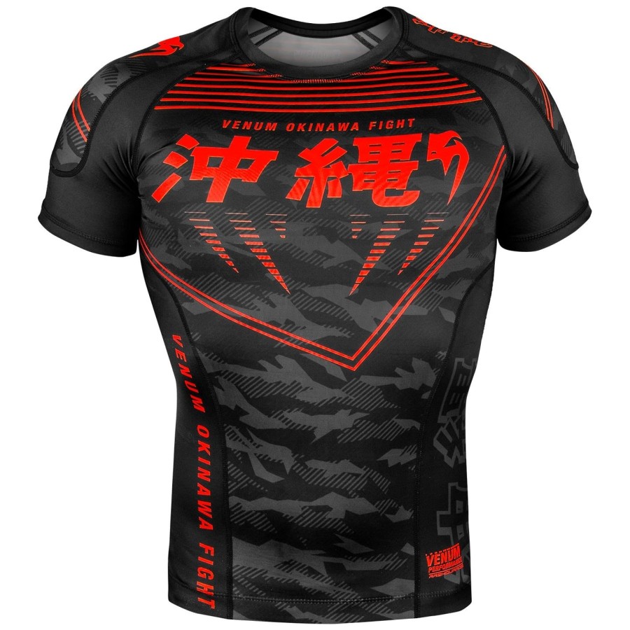 venum okinawa 2.0 rashguard - short sleeves - blackred
