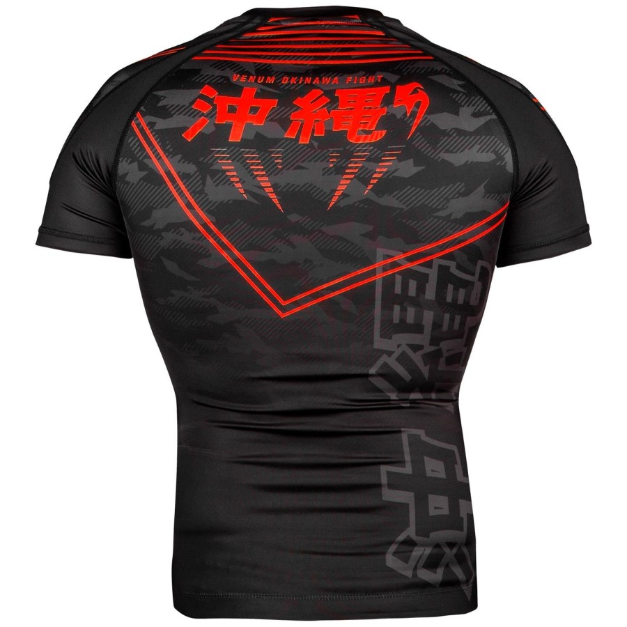 venum okinawa 2.0 rashguard - short sleeves - blackred
