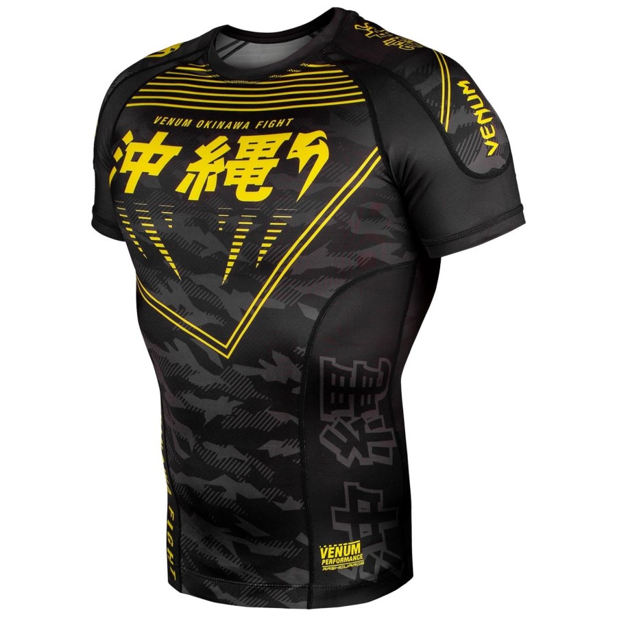 venum okinawa 2.0 rashguard - short sleeves - blackyellow