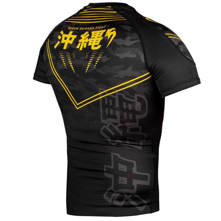 venum okinawa 2.0 rashguard - short sleeves - blackyellow