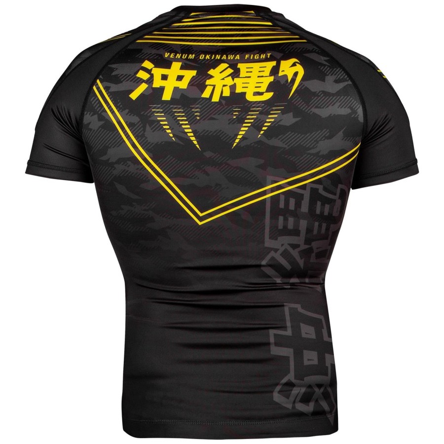 venum okinawa 2.0 rashguard - short sleeves - blackyellow