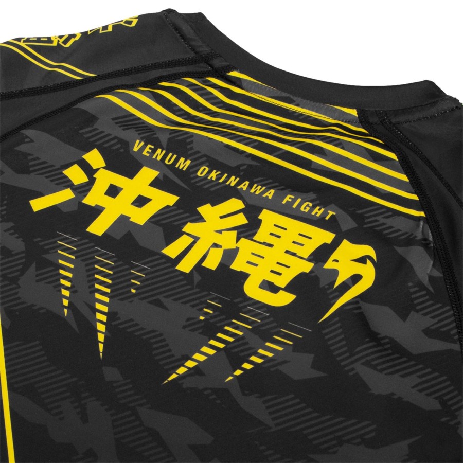 venum okinawa 2.0 rashguard - short sleeves - blackyellow