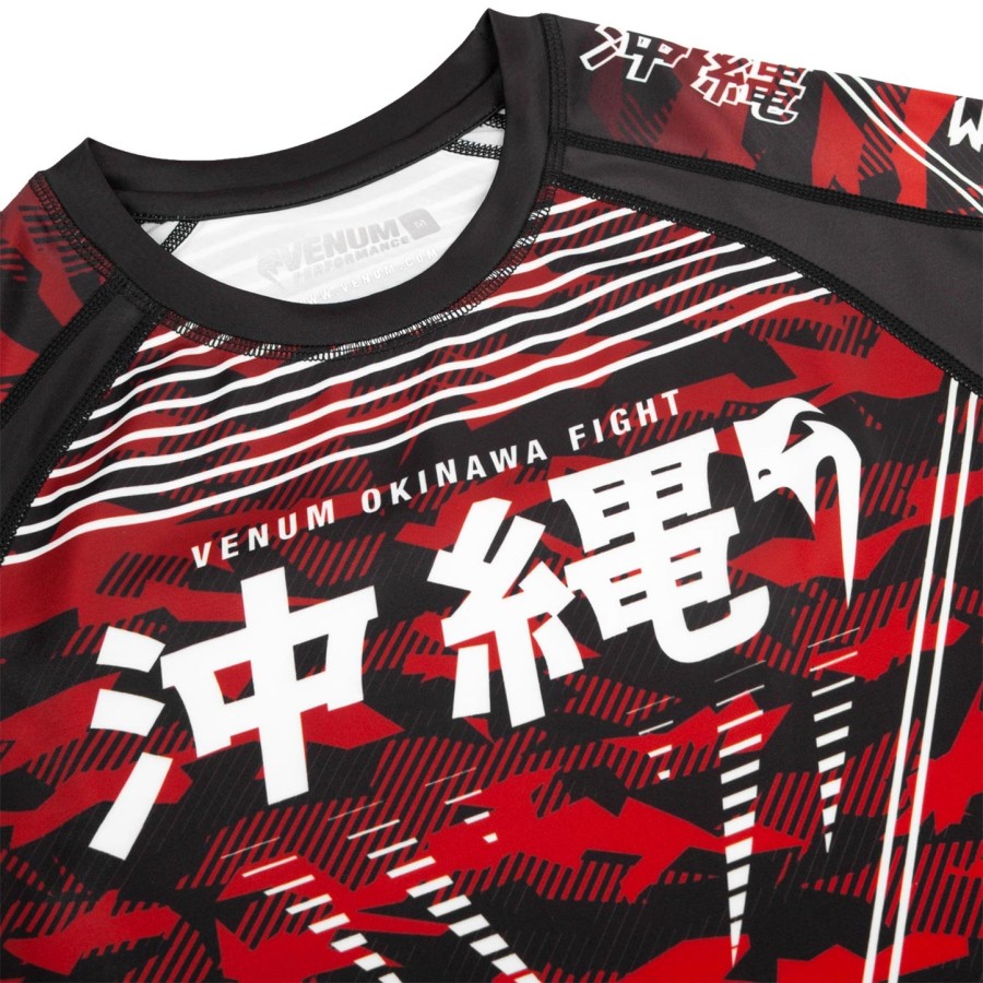 venum okinawa 2.0 rashguard - short sleeves - blackwhite-red