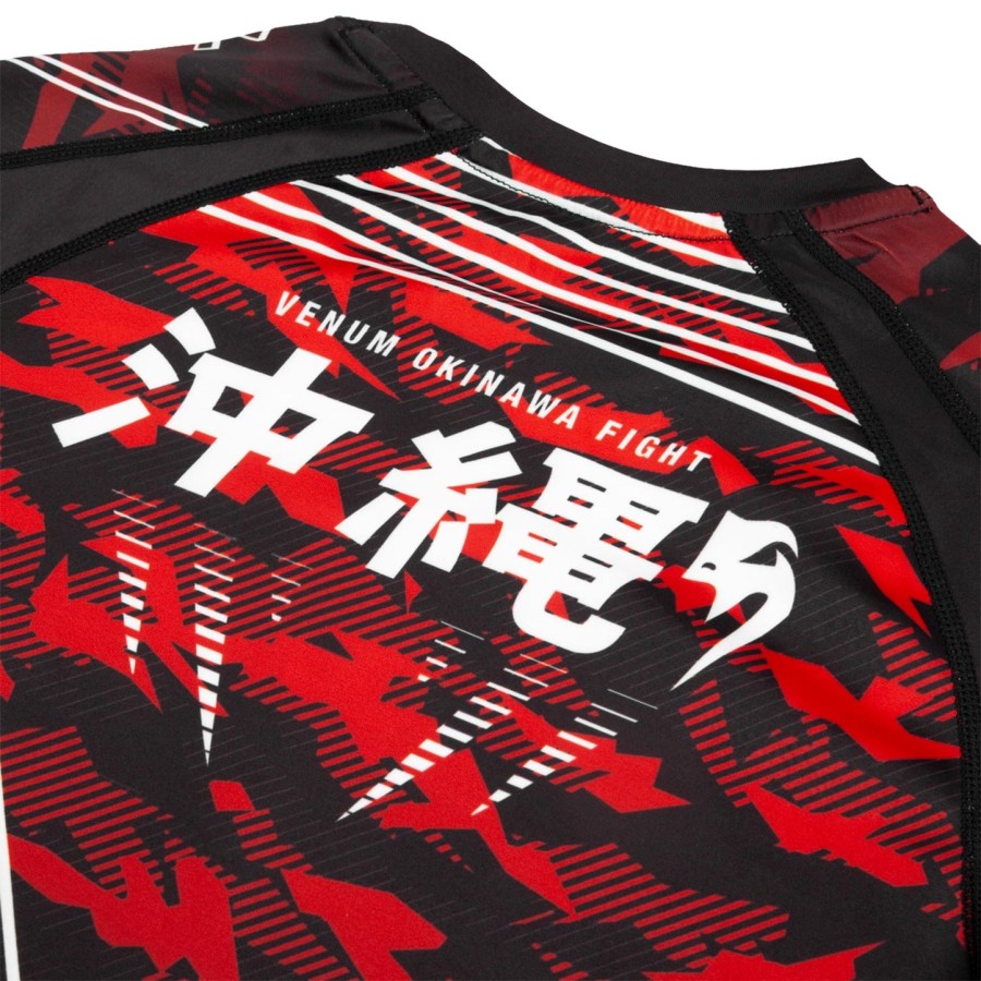 venum okinawa 2.0 rashguard - short sleeves - blackwhite-red