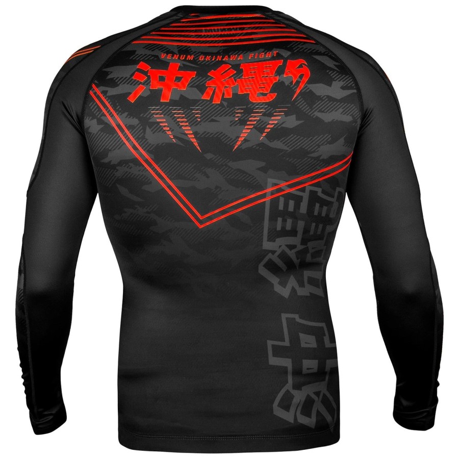 venum okinawa 2.0 rashguard - long sleeves - blackred