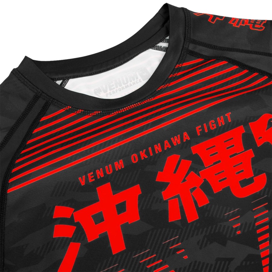 venum okinawa 2.0 rashguard - long sleeves - blackred