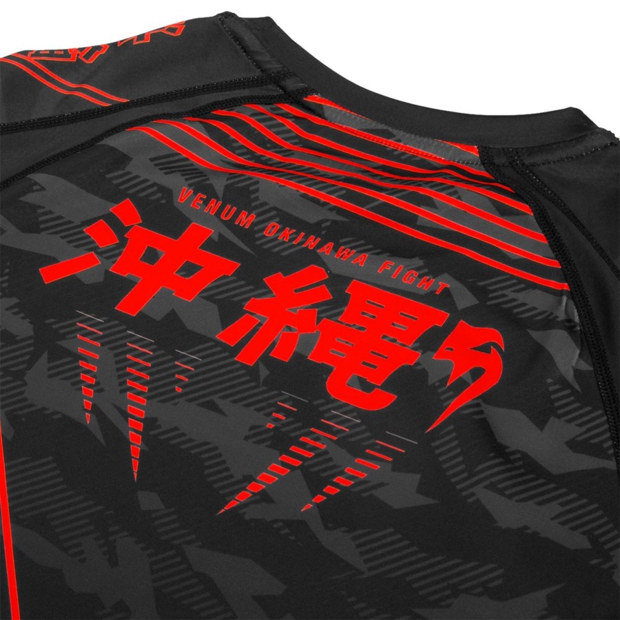 venum okinawa 2.0 rashguard - long sleeves - blackred