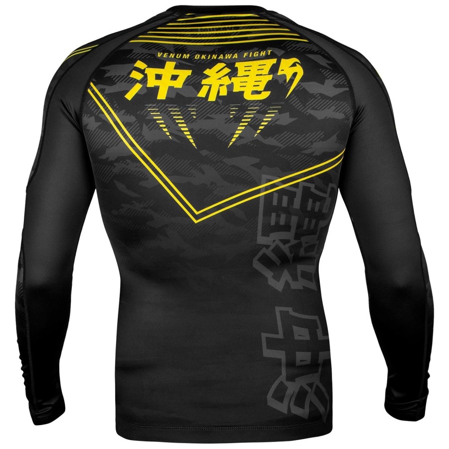 venum okinawa 2.0 rashguard - long sleeves - blackyellow