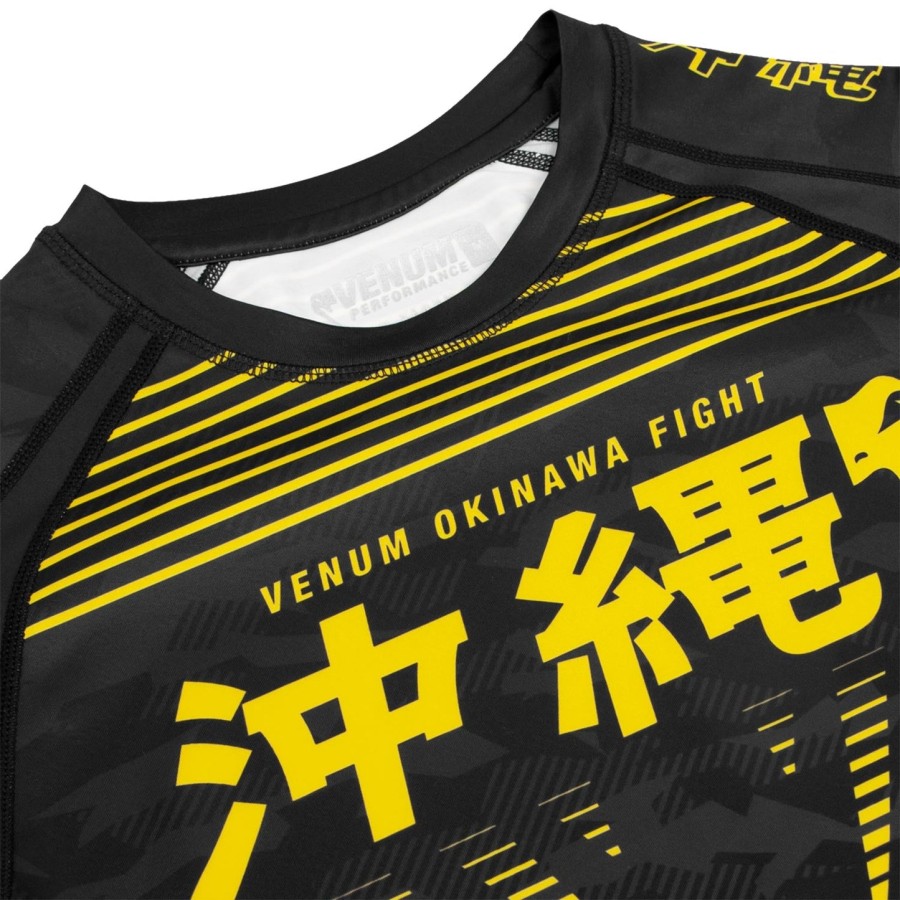 venum okinawa 2.0 rashguard - long sleeves - blackyellow
